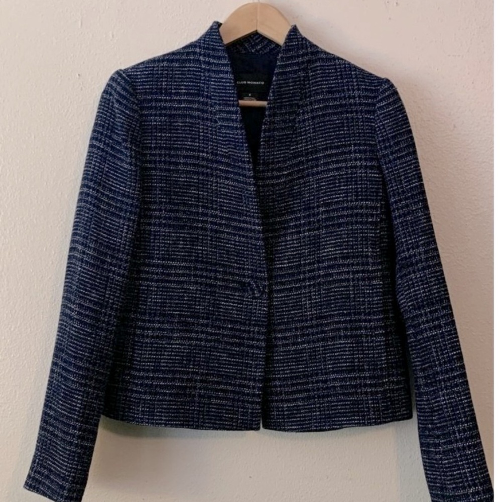 Club Monaco Black and Gray Blazer